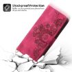 Xiaomi 14 Ultra Wine Red Embossed Flowers Leather Wallet Phone Case - 6