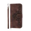 Xiaomi 14 Ultra Brown Embossed Flowers Wallet Leather Phone Case - 2