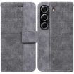 Tecno Camon 40 Grey Geometric Embossed Leather Phone Case - 1