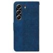 Tecno Camon 40 Pro 4G Blue Geometric Embossed Leather Phone Case - 4