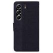 Tecno Camon 40 Pro 4G Black Geometric Embossed Leather Phone Case - 4