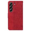 Tecno Camon 40 Pro 4G Red Geometric Embossed Leather Phone Case - 4