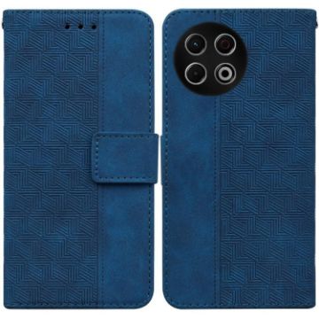 Tecno Spark 30 Pro Blue Geometric Embossed Leather Phone Case - 1