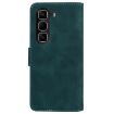 Infinix Hot 50 Pro+ 4G Green Leather Flip Case - Skin Feel Pure Color - 3