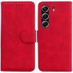 Tecno Camon 40 Pro 4G Red Leather Flip Case - Skin Feel Pure Color - 1