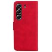 Tecno Camon 40 Pro 4G Red Leather Flip Case - Skin Feel Pure Color - 3