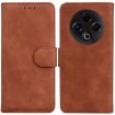 Tecno Spark 30 4G Brown Leather Flip Case - Skin Feel Pure Color - 1
