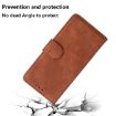 Tecno Spark 30 4G Brown Leather Flip Case - Skin Feel Pure Color - 7
