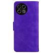 Tecno Spark 30 Pro Purple Leather Flip Case - Skin Feel Pure Color - 3
