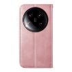 Xiaomi 14 Ultra Rose Gold Magnetic Leather Phone Case - Calf Texture - 3