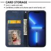 Xiaomi 14 Ultra Blue Magnetic Leather Phone Case - Calf Texture Cover - 4