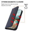 Xiaomi 14 Ultra Blue Magnetic Leather Phone Case - Calf Texture Cover - 6