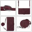 Infinix GT 30 Pro Brown 3D Embossed Flip Leather Crossbody Case - 3