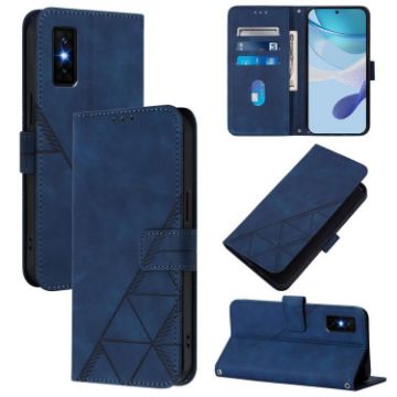 Infinix GT 30 Pro Blue 3D Embossed Flip Leather Crossbody Case - 1
