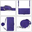 Infinix GT 30 Pro Purple 3D Embossed Flip Leather Crossbody Case - 3