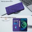 Infinix GT 30 Pro Purple 3D Embossed Flip Leather Crossbody Case - 9