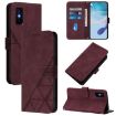 Infinix GT 30 Pro Wine Red 3D Embossed Flip Leather Crossbody Case - 1