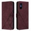 Infinix GT 30 Pro Wine Red 3D Embossed Flip Leather Crossbody Case - 2