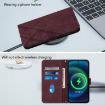 Infinix GT 30 Pro Wine Red 3D Embossed Flip Leather Crossbody Case - 9