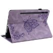 Samsung Galaxy Tab S9+ Purple Butterfly Flower Embossed Leather Case - 5