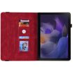 Samsung Galaxy Tab 9+ Red Butterfly Flower Embossed Leather Case - 3