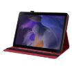 Samsung Galaxy Tab 9+ Red Butterfly Flower Embossed Leather Case - 4