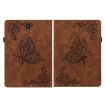 Samsung Galaxy Tab S4 10.5 SM-T830 Brown Butterfly Flower Leather Case - 3