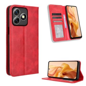 Ulefone Note 18 Ultra Red Leather Phone Case with Magnetic Buckle - 1