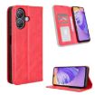Ulefone Note 21 Red Leather Phone Case with Magnetic Buckle Retro Texture - 1