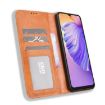 Ulefone Note 21 Leather Phone Case - Magnetic Buckle, Retro Texture, Brown - 4