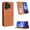 Ulefone Note 19 Brown Leather Phone Case with Magnetic Buckle Retro Texture - 1