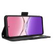 OPPO A5x Leather Phone Case Black - Calf Texture, Card Slots, 4G/5G Global - 7