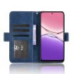 OPPO A5x 4G/5G Leather Phone Case Blue - Calf Texture & Card Slots - 6