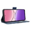 OPPO A5x 4G/5G Leather Phone Case Blue - Calf Texture & Card Slots - 7