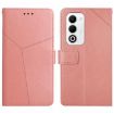 OPPO A5 5G Pink Y-Pattern Flip Leather Phone Case - Global Version - 1