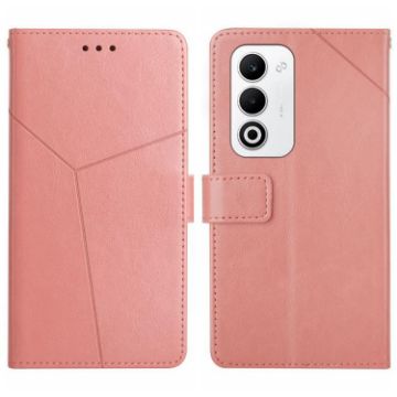 OPPO A5 5G Pink Y-Pattern Flip Leather Phone Case - Global Version - 1