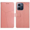 OPPO A5x 4G/5G Global Pink Y-Pattern Flip Leather Phone Case - 1