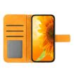 OPPO A5 5G Sun Flower Embossed Flip Leather Case with Lanyard Yellow - 3