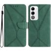 OPPO A5 5G Green Embossed Leather Phone Case - Global Stitching - 1