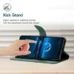 OPPO A5 5G Green Embossed Leather Phone Case - Global Stitching - 4
