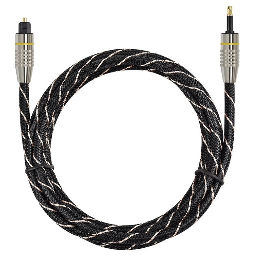 10m EMK OD6.0mm Square to Round Port Set-top Box Optical Audio Cable - 1