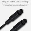 2m EMK Square Port to Square Port Optical Audio Cable (Black) - 4