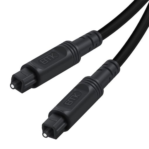 15m EMK OD4.0mm Square to Square Digital Audio Optical Cable (Black) - 1