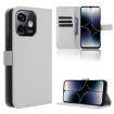 Ulefone Note 16 Pro White Leather Phone Case - Diamond Texture - 1