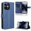 Ulefone Note 16 Pro Blue Leather Phone Case with Diamond Texture - 1