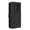 Ulefone Note 15 Black Leather Phone Case - Diamond Texture Cover - 3