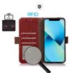 For Honor 400 Pro Red Crocodile Cowhide Leather Phone Case 160.8mm - 4