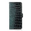 For Honor 400 Pro Global Crocodile Cowhide Leather Phone Case Green - 2