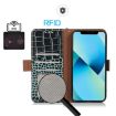 For Honor 400 Pro Global Crocodile Cowhide Leather Phone Case Green - 4