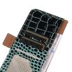 For Honor 400 Pro Global Crocodile Cowhide Leather Phone Case Green - 7
